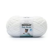 Bernat Baby Blanket #6 Super Bulky Polyester Yarn, White 10.5oz/300g, 220 Yards
