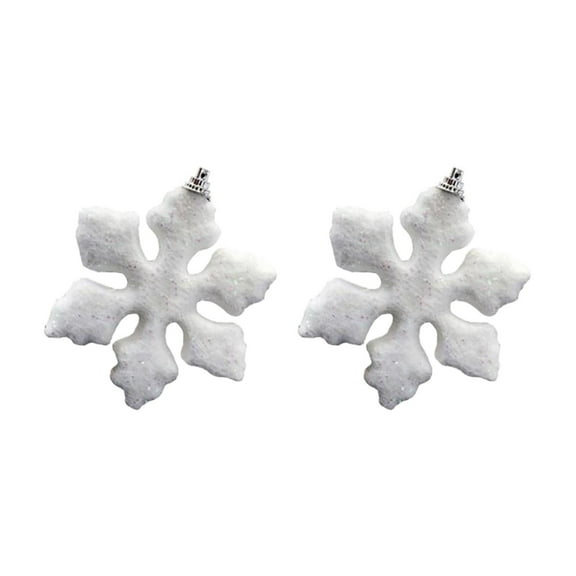Beautynvta Christmas Tree Ornaments, White Glittering Foam Snowflake Hanging Pendants, Christmas Hanging Snowflake Decor for Xmas Tree, Home, Party, Christmas Decorations