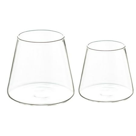 

Drinking Glasses 2pcs Set - 9.5 oz + 11.8 oz Cute Glass Cups Beer Glasses Iced Coffee Glasses Ideal for Whiskey Soda Milk Water