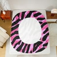 thumbnail image 5 of Manfei Zebra Print Full Size Sheets,Jungle Wildlife Bed Sheets,Wpink Black Abstract Geometric Lines Sheet Sets For Girl Boys,Microfiber Bedroom Decor,4-Piece, 5 of 7