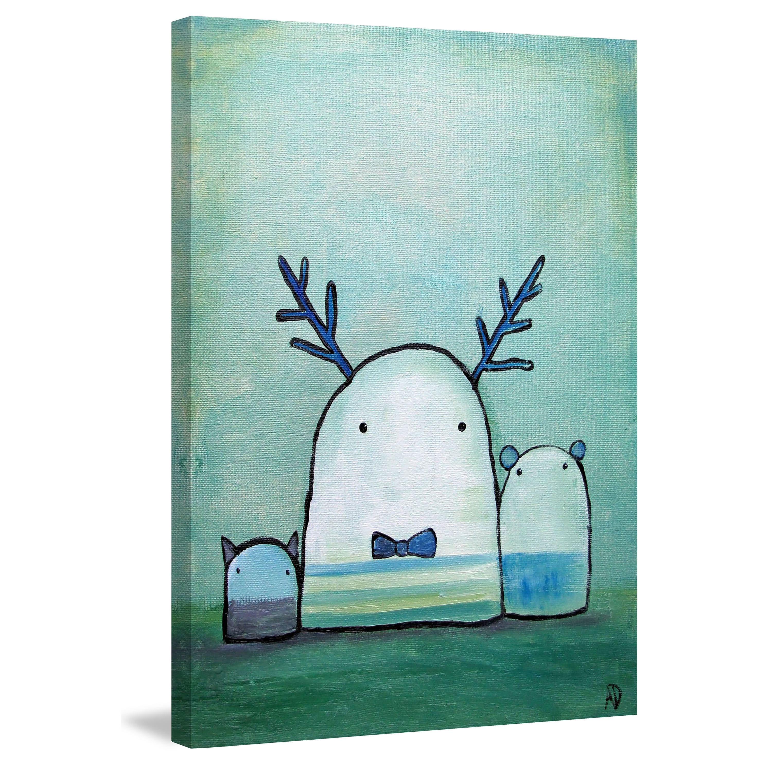 Marmont Hill "Oop Bop and Dawdle" by Andrea Doss Painting Print on Wrapped Canvas