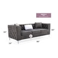 thumbnail image 2 of Glory Furniture Paige Velvet Sofa in Gray, 2 of 6