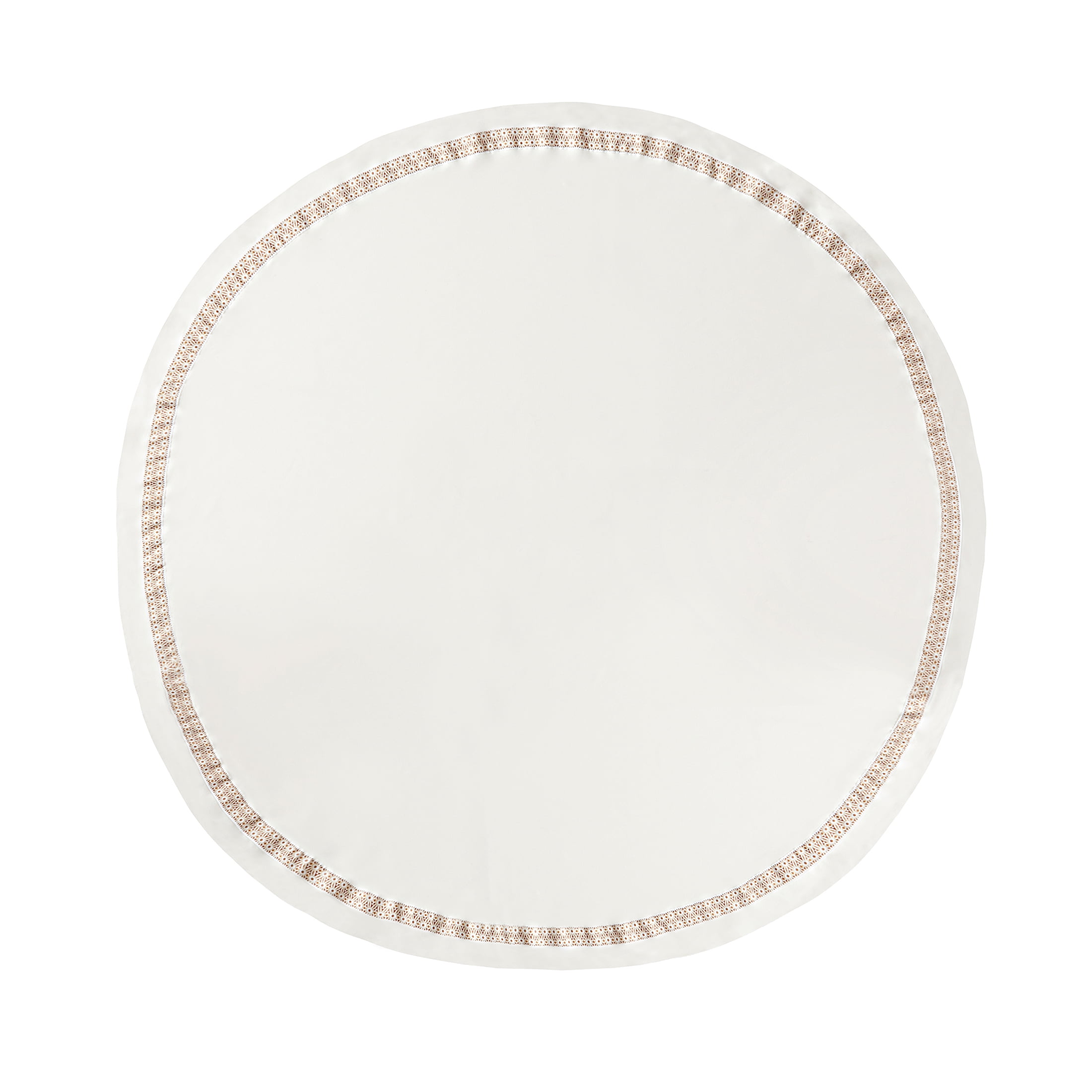 Sofia Home Jacquard 70" Round Tablecloth, Cream by Sofia Vergara