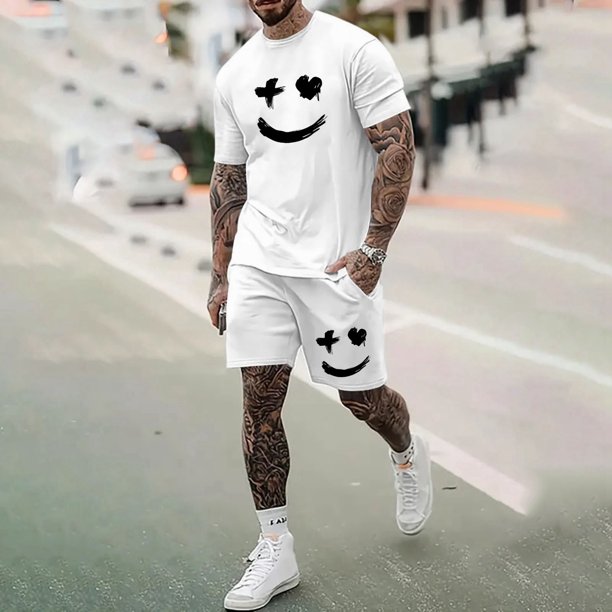 WILLBEST Pantalones Cortos Deportivos para Hombre, Informales, de Verano, Holgados, Cómodos, Transpirables, para Exteriores, con Camisetas