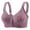 Purple, variant on HOMBOM Unlined Bras for Women Front Closure Full-Figure No Underwire Bras Beige Wireless No Underwire Brassiere 36BC