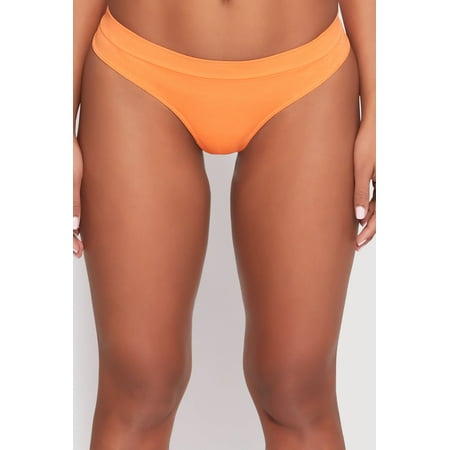 Rainbow Shops Female Adult Seamless Basic Solid Thong Panty Seamless  Solid  Final Sale - No Returns
