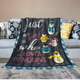 thumbnail image 2 of Penguin Blanket Penguin Gifts for Girls Women Just A Girl Who Loves Penguin Throw Blanket for Kids Adults Soft Warm Cozy Fleece Blanket for Couch Sofa \u200bBed 50"x60", 2 of 6