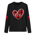 thumbnail image 4 of T Shirts For Women Heart Print Valentines Day Graphic Pullover Long Sleeve Trendy Casual Tops, 4 of 4