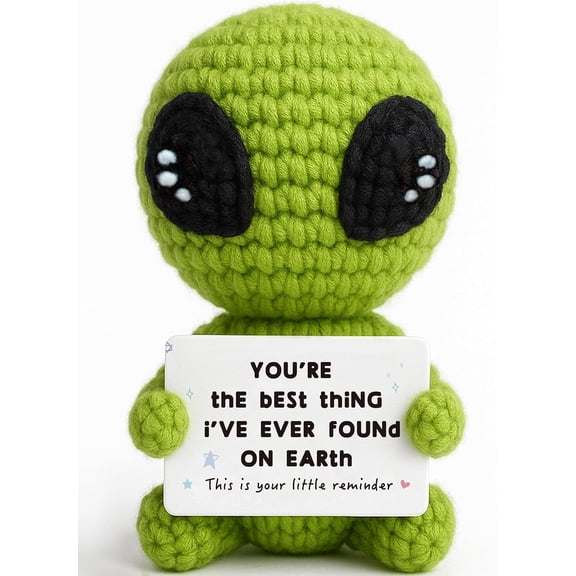 Crochet Alien Gift for Valentines Day Anniversary Birthday Funny Romantic Gifts to My Love Men Women Unique Valentines Gifts for Him Her Boyfriend Girlfriend