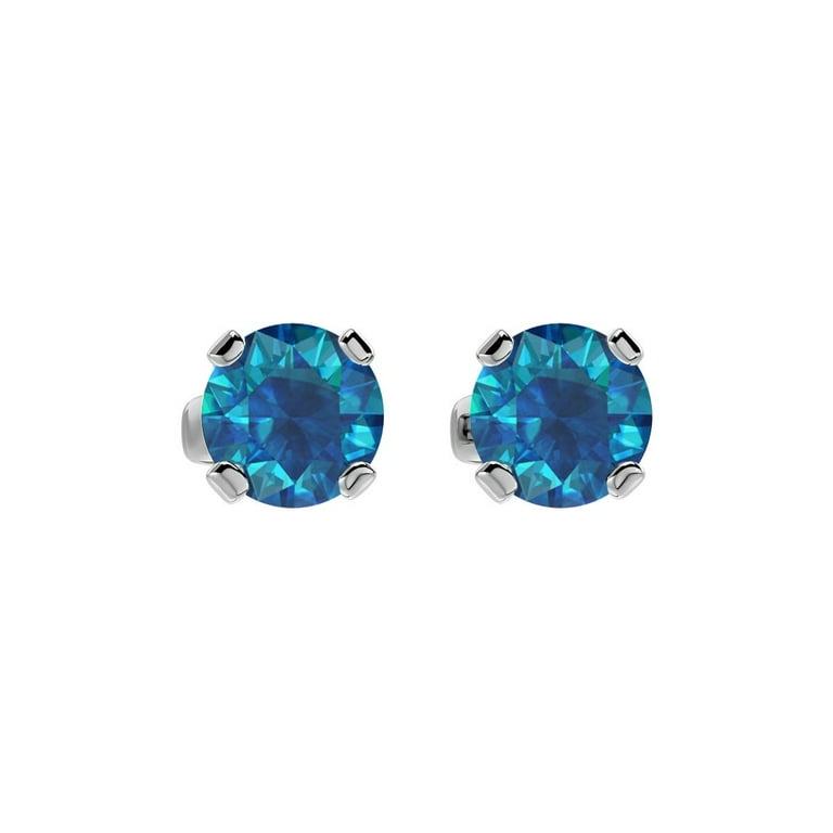 Blue diamond 2024 earrings 2 carat