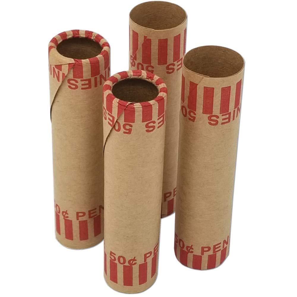 J Mark Burst Resistant Preformed Penny Coin Roll Wrappers, MADE IN USA