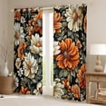 thumbnail image 2 of Homewish Female Men Women Vintage Rustic Floral Curtains Pack of 2 (42x84 Each),Chic Flowers Blossoms Curtains Blackout,Retro Exotic Luxury Style Bedroom Curtains,Microfiber Bedroom Decor, 2 of 6
