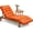 Orange, variant on Chaise Lounge Cushions Outdoor, Memory Foam Replacement Patio Pool Lounge Chair Cushion with Ties for Outdoor Furniture, 74 x 22 x 4 Inch (Orange)