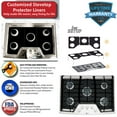 thumbnail image 7 of Stove Protector Liners Compatible with LG Stoves, LG Gas Ranges - Customized - Easy Cleaning Liners for LG Compatible Model LSCG367BD, 7 of 7