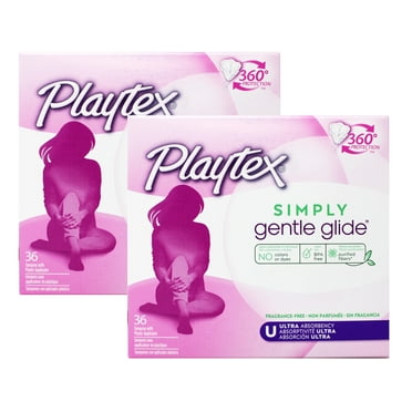 Playtex Gentle Glide Tampons Unscented Ultra Absorbency 36 Each - 2 Pack