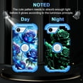 thumbnail image 3 of Casetego for iPhone 16e Case,iPhone 17e Case,Glow in The Dark Cute Fashion Blue Crystal Butterfly,Heavy Duty Shockproof Protective Stylish Phone Case for Women Girls Gifts,Blue Butterfly, 3 of 9
