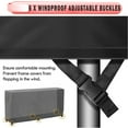 thumbnail image 6 of KANCOKIT 8FT Waterproof Firewood Log Rack Cover Wood Holder Outdoor Storage Sun Protector, 6 of 9