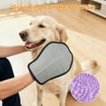thumbnail image 4 of Euqvunn 2 Pack Pet Hair Remover Glove, 2-in-1 Double Sided Grooming Glove for Dogs & Cats, Washable Reusable Pet Grooming Glove for Clothes,Couch, Furniture, Carpet, Car Seat, Curtain(Black-Purple), 4 of 11