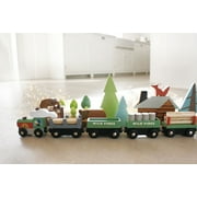 Tender Leaf Toys - Wild Pines Train Set - Stunning Wooden Lumberjack Style Toy Train Set for Age 3+