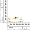 thumbnail image 3 of Gem Stone King 18K Yellow Gold Plated Silver Swiss Blue Topaz Bracelet for Women Set with Moissanite (0.73 Cttw), 3 of 3