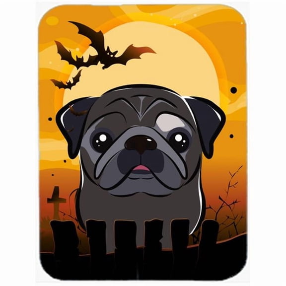 Carolines Treasures Halloween Black Pug Mouse Pad