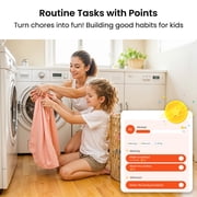 ApoloSign 15.6 inch Digital Calendar, Dual-Mode Smart Wall Planner & Interactive Display Electronic Touchscreen Chore Chart for Family Schedules, Sync Calendars, No Subscription (Teak)