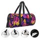 thumbnail image 3 of Balery Purple Flower Bolsa de Gimnasio para Mujeres y Hombres, Bolsa de Viaje Impermeable, Bolsa de Fin de Semana con Compartimento para Zapatos y Bolsillo Húmedo, 3 of 6