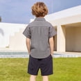 thumbnail image 5 of MDUKONU Toddler Boys Cargo Shorts Adjustable Waist Baggy Fit Cool Casual Shorts Football Workout Clothes for Kids Size: 3-4 Years Navy, 5 of 6