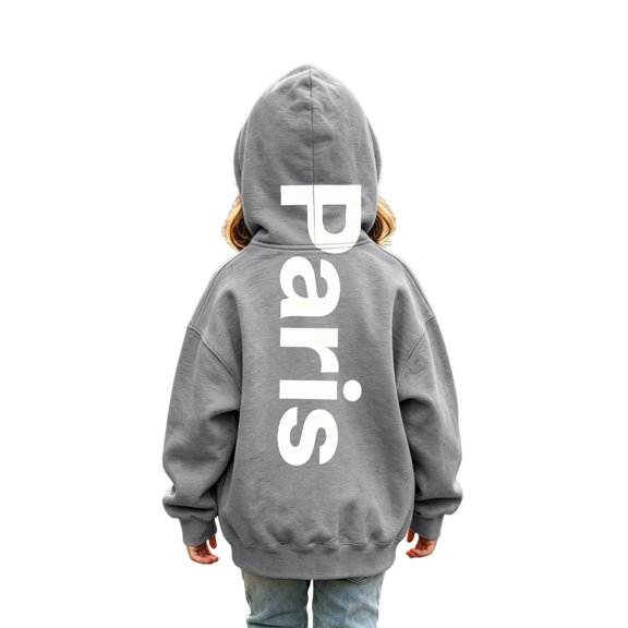 CUSTG Girl Sweatshirts Hoodie Long Sleeve Pullover Sweatshirt California Letter Print Back Design Kangaroo Pocket Tunic Outdoor Activities Sweatshirts