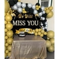 thumbnail image 6 of 7x5FT We Will Miss You Backdrop Black Golden Glitter Balloon Going Away Party Background Congrats Retirement Farewell Anniversary Party Decorations, 6 of 6