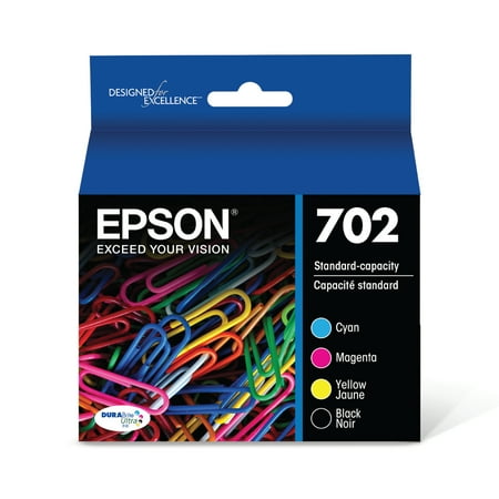 UPC: 0010343931978 | EPSON 702 DURABrite Ultra Ink Standard Capacity Black & Color Cartridge Combo Pack (T702120-BCS) Works with WorkForce Pro WF-3720 WF-3730 WF-3733