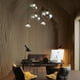 thumbnail image 5 of Matsuzay Luz colgante de 20 cm de diámetro, luces colgantes de cristal redondas, lámpara de techo, restaurante, Hotel, dormitorio, sala de estar, Iluminación y accesorios Oro Matsuzay HA067379-01, 5 of 6