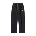thumbnail image 6 of Men's Casual Pants Quick Dry Lightweight Stretchy Straight Leg Elastic Waist Drawstring Breathable Beach Hiking Running Sports Activewear Summer | Zenithor,Black L, 6 of 8