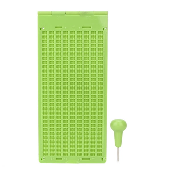 Escritura Braille portátil NikouMX Pizarra para escritura Braille plástico multifuncional