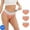 Orange, variant on HUPOM Period Underwear For Women Silk Underwear For Women Medium waist Elastic Waist Solid Briefs Orange 3XL