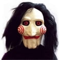 thumbnail image 3 of A2z Halloween Full Head Latex Mask Saw Movie Jigsaw Puppet Creepy Scary Mask Fi [jkw], 3 of 5