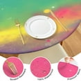 thumbnail image 4 of Colorful Tie Dye Pattern Round Fitted Tablecloth with Elastic Edge,Dining Table Cover Waterproof,Outdoor Round Tablecloth for Camping,Dining,Indoor and Outdoor, 4 of 7