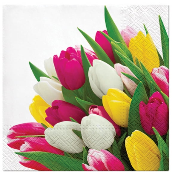 Keep Unique Flower Paper Napkins, Birthday Party Floral Napkins, Assorted Color, 20/Pack