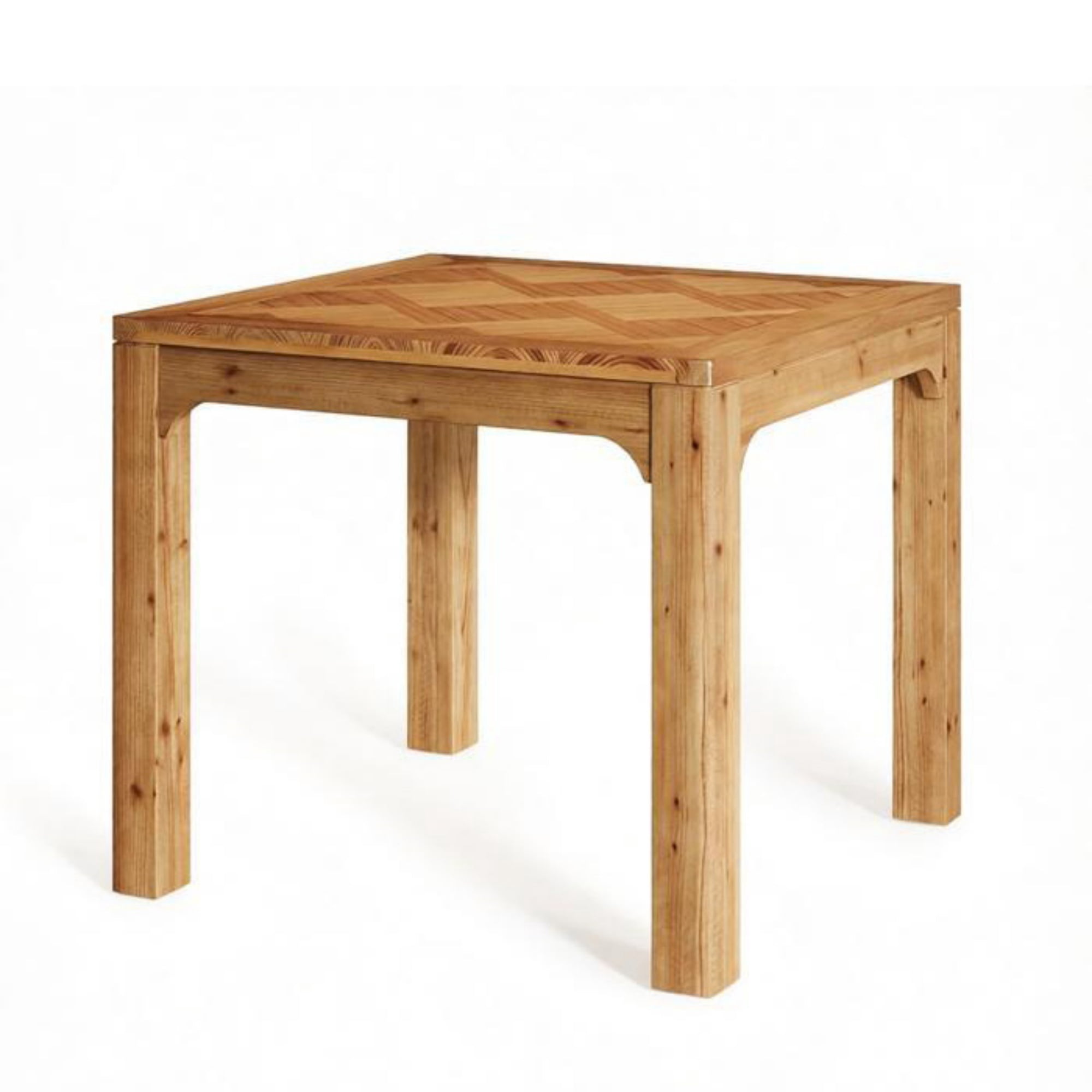 31.5" Wood Square Dining Table with 3D Textured Top