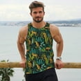 thumbnail image 6 of Salouo Jungle Leopard Yellow for Men's Tank Tops,Sleeveless Muscle Shirts for Men Quick Dry Workout Tank Top Gym Muscle Tee Fitness Bodybuilding Sleeveless T Shirt-XX-Large, 6 of 7