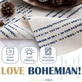 thumbnail image 4 of Cortinas Jinchan Boho para ropa de cocina, 60 cm, color azul, 2 paneles, 4 of 9