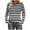 Black, variant on Womens Striped Shirt Long Sleeve Round Neck Pullover Basic Tops Lightweight Trendy Clothes