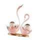 thumbnail image 1 of 2 estatuas de cisne para decoración de sala de estar, colección de adornos de cerámica para amantes de la decoración. Rosa, 1 of 9