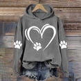 thumbnail image 2 of LOVZFMLL Sweatshirt for Women Heart Print Long Sleeve Loose Fit Cute Fall Clothes 2025 Women Fashion Hooded Pullover Comfort, 2 of 3