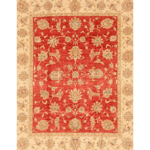 Ahgly Company Indoor Rectangle Abstract Scarlet Red Oriental Area Rugs, 3' x 5'