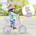 thumbnail image 3 of OLAKIDS 12 14 16 18 Inch Toddlers Bike with Training Wheels Doll Seat Basket Adjustable Seat and Handlebar, Handbrake and Coaster Brake, Children's Bicycle for Girls, 3 of 8