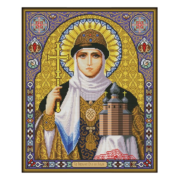 Cuadros Decorativos Kits de punto de cruz estampados de 14 quilates bordado de religión DIY 48 X 41 cm (R417) Tmvgtek embutido en tela