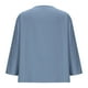 thumbnail image 5 of Vestidos Casuales Para Mujer, Blusas De Mujer De Moda Blusa de lino con cuello en V, manga 3/4 y botones, suelta, de color liso, para mujer, 5 of 6