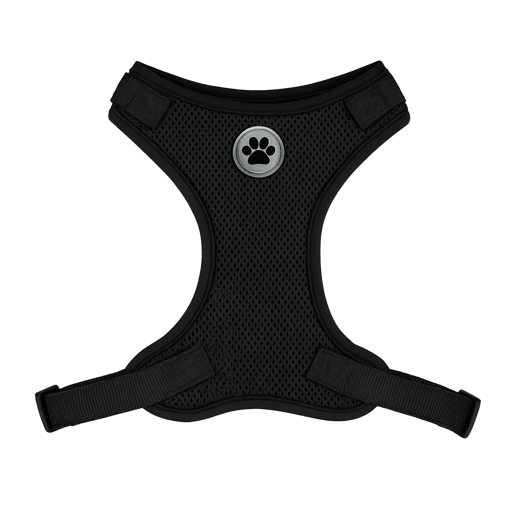 (2 pack) Vibrant Life Mesh Adjustable, Reflective Dog Walking Harness, Black,  Medium