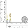 thumbnail image 2 of Gem Stone King 18K Yellow Gold Plated Silver White Moissanite and Green Peridot Dangle Earrings for Women with Lab Grown Diamond (4.83 Cttw, Oval 9X7MM), 2 of 3